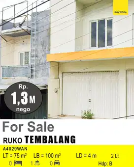 DIJUAL RUKO DI TEMBALANG A4029