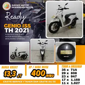 DP 400 HONDA GENIO ISS TAHUN 2021 UNIT MULUS BERGARANSI CASH KREDIT