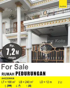 DIJUAL RUMAH DI PEDURUNGAN A4030