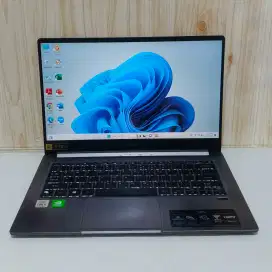 Acer swift.3 slim i5 gen.10 Nvidia Gaming & Editing bogor