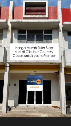 Dijual Murah Ruko Siap Huni Di Cibubur Country