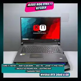 Asus Rog Strix 17 G732LV Core i7 10870H Gen10 RTX2060 Ram16GB Ssd1TB