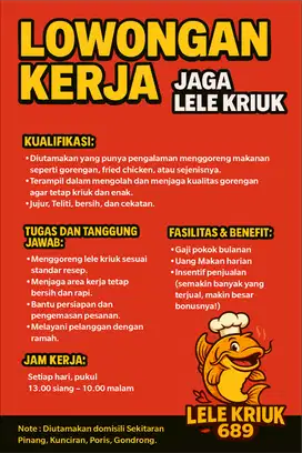 Lowongan Jaga Lele Kriuk
