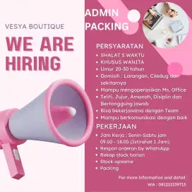 Admin Packing (Live Tiktok & Shopee)