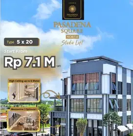 PASADENA NORTH STUDIO Ruko Terbaru Lengkap LIFT, MEZZANINE Super Cash