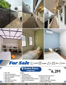 Dijual Kost 30 kamar di Graha Raya dekat Alam Sutera Tangerang