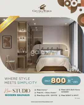 NEW STUDIO AT THE VERTU APARTMENT BY CIPUTRA