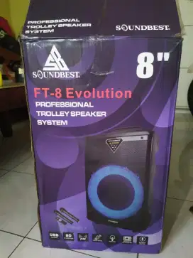 Speaker portable soundbest 8inch, spek sesuai  di foto normal