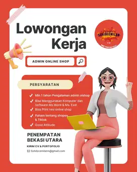Lowongan Kerja: Admin Online Shop