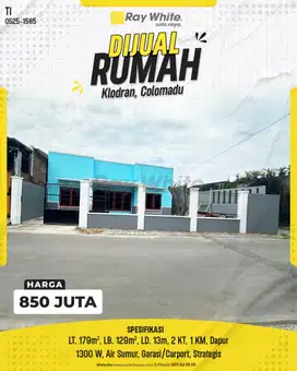 Rumah Klodran colomadu dekat pintu tol dan bandara