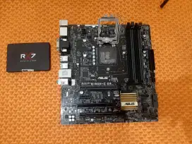 Asus b150m-c d3 dan ssd 128gb rx7 minus