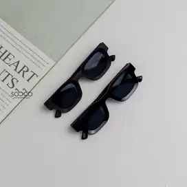 KACAMATA HITAM KOTAK MINIMALIS HARGA MURAH - ELIN 04