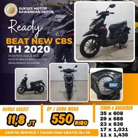 PROMO DP MURAH HONDA BEAT NEW LED CBS TAHUN 2020 UNIT MULUS BERGARANSI