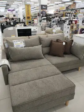 SOFA 2ST+PUFF BROWN Bisa cicilan Cukup Bawa KTP