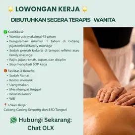 Dicari Terapis Massage Wanita di Gading Serpong