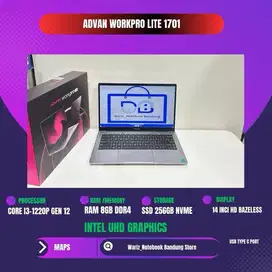 ADVAN WORKPRO LITE CORE I3-1220P GEN 12 RAM 8GB SSD 256GB NVME 14inci