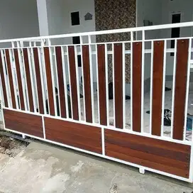 Pagar minimalis woodplank kekinian