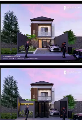 rumah mewah 2 lantai di solobaru strategis pinggir jalan raya
