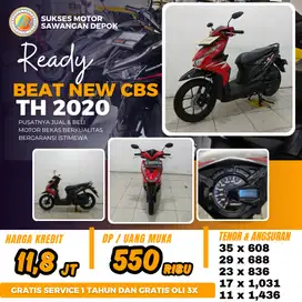 CASH KREDIT DP RINGAN HONDA BEAT LED CBS TAHUN 2020 UNIT MULUS GARANSI