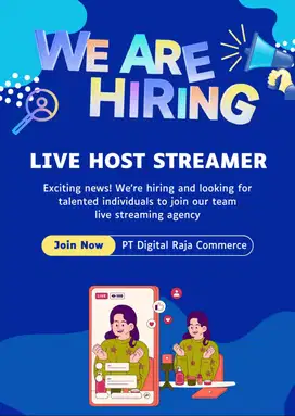 Lowongan Operator Livestreaming dan Live Host Streamer