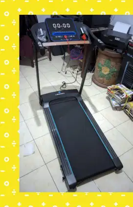 Treadmill elektrik Blue Rocky alat fitnes THO-232