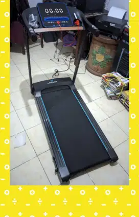 Treadmill elektrik Blue Rocky alat fitnes THO-232