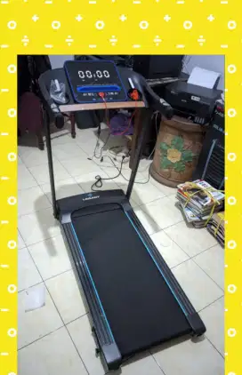 Treadmill elektrik Blue Rocky alat fitnes THO-232