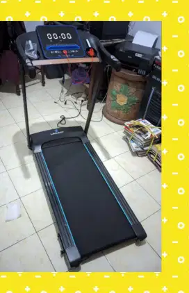 Treadmill elektrik Blue Rocky alat fitnes THO-232