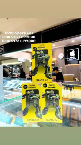 Tecno Spark Go 1 4/64 & 4/128 Garansi resmi tAm