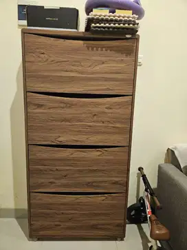 Informa Mile Kabinet Sepatu 4 Tingkat - Brown Organizer Sandal Dan Spt