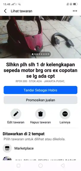 Slhkn plh slh 1 dr kelengkapan sepeda/motor kond bgs mgkn ada yg perlu