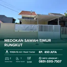 MEDOKAN SAWAH Lebar 8 ‼️ Rumah Terawat Tipe Hook dekat UPN Rungkut