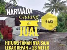 Tanah dijual termasuk bangunan gudang