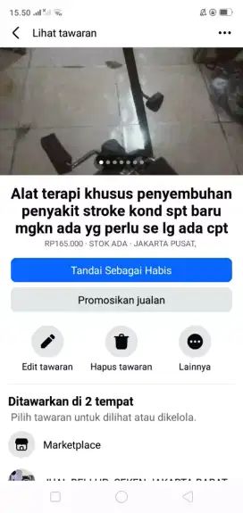 Alat terapi utk ortu kond normal msh spt baru se lg ada cpt murah sj