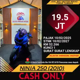 KAWASAKI NINJA 250 2010, B DKI. MTR VIRAL PADA JAMANNYA, CM 19JT'AN..