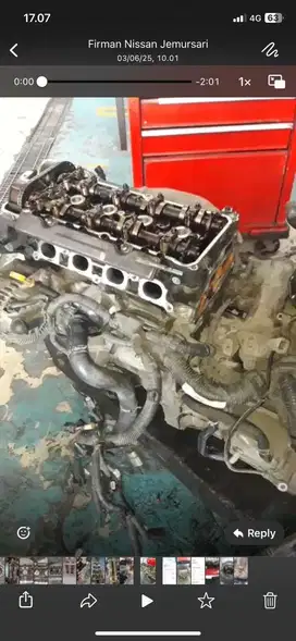 Dijual mesin bekas Nissan Juke - kondisi mati overheat, lengkap