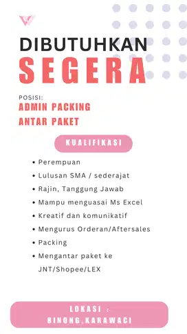 DIBUTUHKAN ADMIN