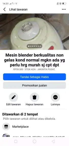 Mesin blender berkualitas non gelas kond normal hrg terjangkau cpt dpt
