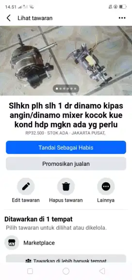 Slhkn plh slh 1 dr dinamo kipas angin kond hdp mgkn ada yg perlu murah