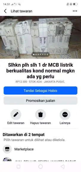 Slhkn plh slh 1 dr mcb listrik berkualitas kond normal murah sj cptdpt