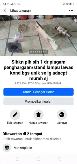 Slhkn lh slh 1 dr stand lampu lawas/sblh nya hrg murah cpt dpt yah