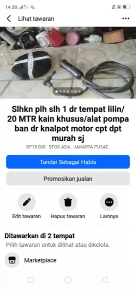 Slhkn lh slh 1 dr alat pompa ban sepeda atau sblh nya kond oke murah2