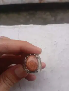 Cincin Batu Akik Pasir Emas