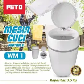 Mesin cuci portable mito 3,5 kg