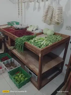 Meja 3 susun untuk jualan sayur dll
