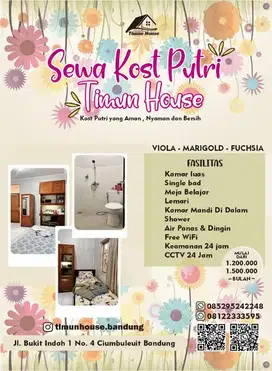 RUMAH KOST  TIMUN (d/h KOSAN DOFE - KHUSUS PUTRI) CIUMBULEUIT BANDUNG