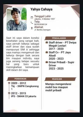 Mencari pekerjaan sbagai driver pribadi