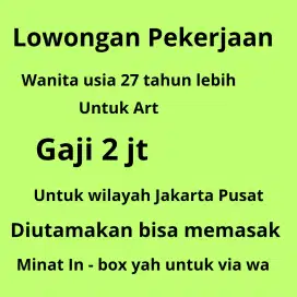 Lowongan asisten rumah tangga