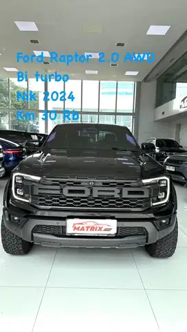 Ford Raptor2.0 Biturbo 4WD Nik 2024  black Siap Pakai