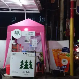 Booth es teh dan mesin cup sealer